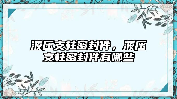 液壓支柱密封件，液壓支柱密封件有哪些