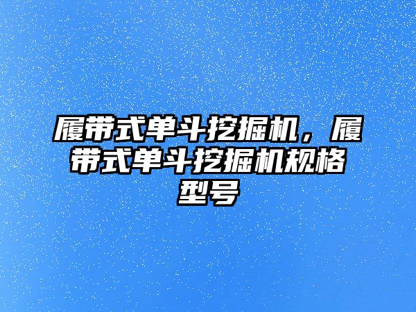 履帶式單斗挖掘機，履帶式單斗挖掘機規(guī)格型號