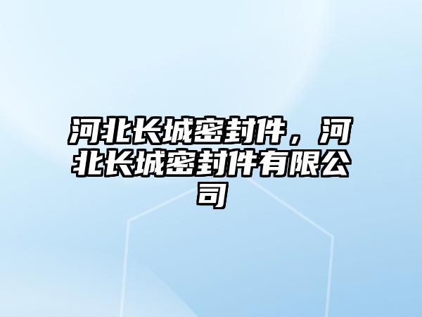 河北長城密封件，河北長城密封件有限公司