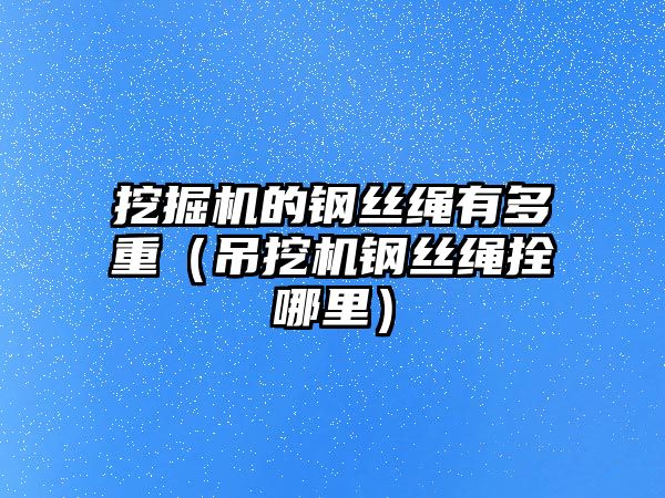 挖掘機(jī)的鋼絲繩有多重（吊挖機(jī)鋼絲繩拴哪里）