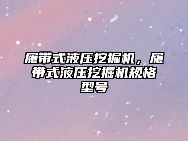 履帶式液壓挖掘機，履帶式液壓挖掘機規(guī)格型號