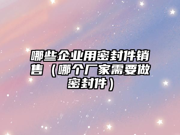 哪些企業(yè)用密封件銷售（哪個(gè)廠家需要做密封件）