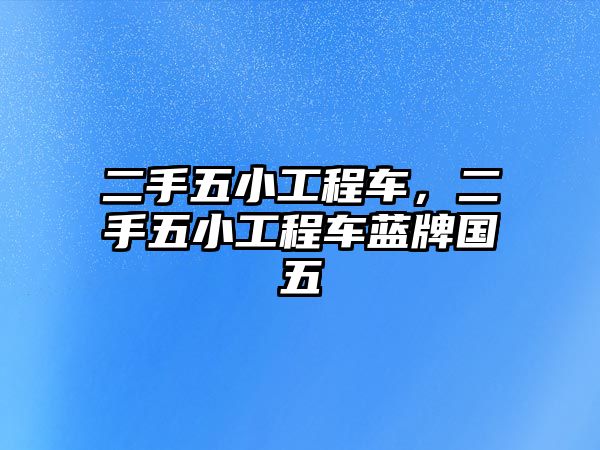 二手五小工程車，二手五小工程車藍(lán)牌國(guó)五