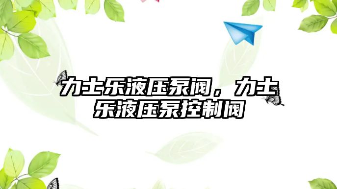 力士樂液壓泵閥，力士樂液壓泵控制閥