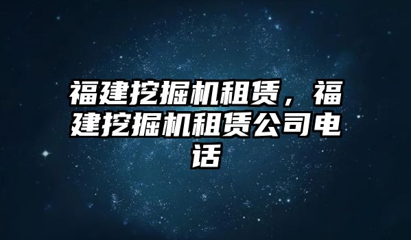 福建挖掘機租賃，福建挖掘機租賃公司電話