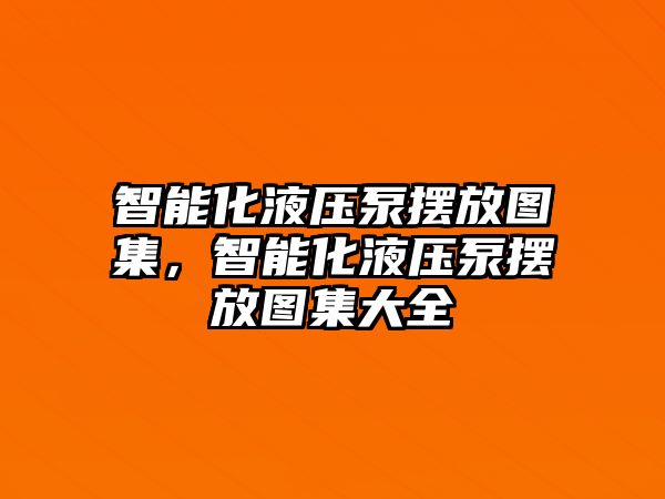 智能化液壓泵擺放圖集，智能化液壓泵擺放圖集大全