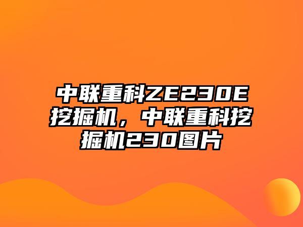 中聯(lián)重科ZE230E挖掘機，中聯(lián)重科挖掘機230圖片