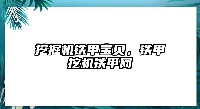 挖掘機(jī)鐵甲寶貝，鐵甲挖機(jī)鐵甲網(wǎng)