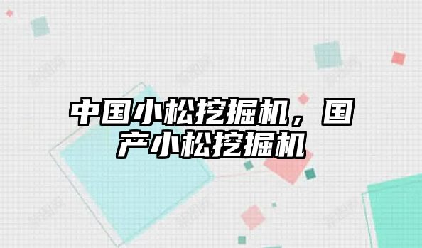 中國(guó)小松挖掘機(jī)，國(guó)產(chǎn)小松挖掘機(jī)