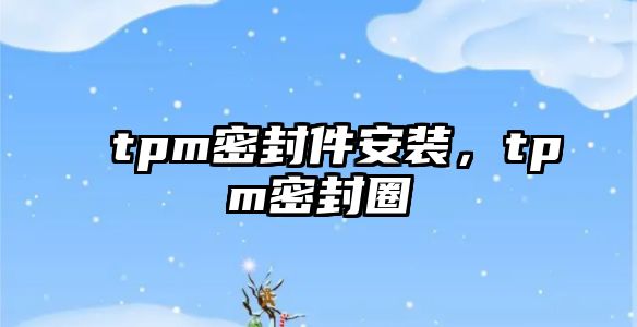 tpm密封件安裝，tpm密封圈