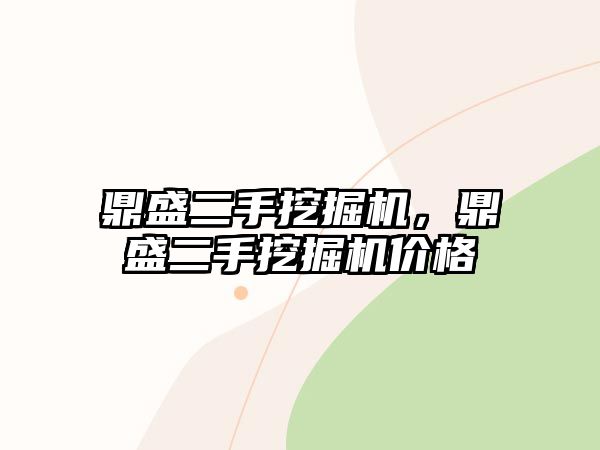 鼎盛二手挖掘機(jī)，鼎盛二手挖掘機(jī)價格