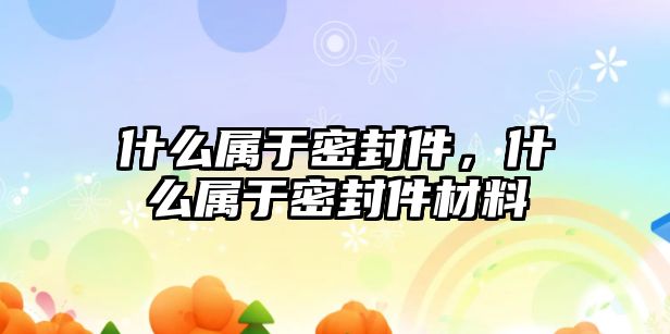 什么屬于密封件，什么屬于密封件材料