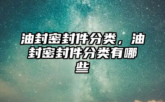 油封密封件分類，油封密封件分類有哪些