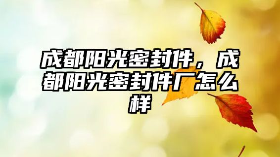 成都陽光密封件，成都陽光密封件廠怎么樣