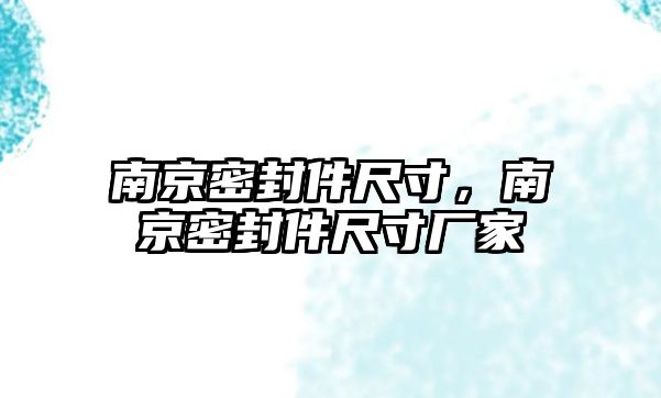 南京密封件尺寸，南京密封件尺寸廠家