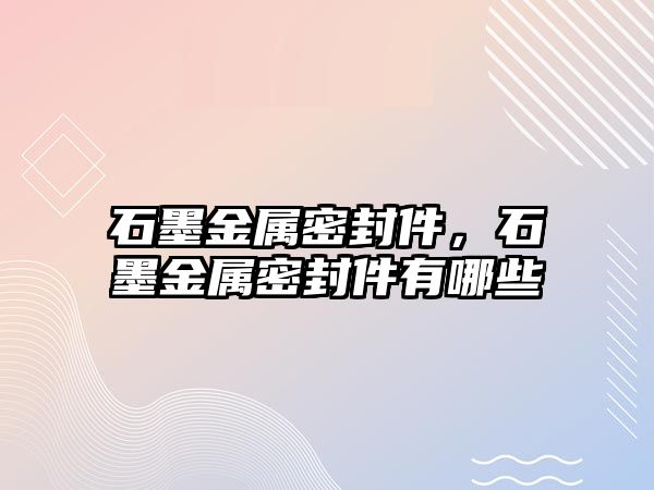 石墨金屬密封件，石墨金屬密封件有哪些