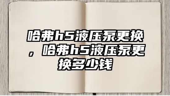 哈弗h5液壓泵更換，哈弗h5液壓泵更換多少錢