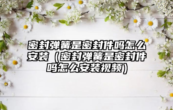 密封彈簧是密封件嗎怎么安裝（密封彈簧是密封件嗎怎么安裝視頻）