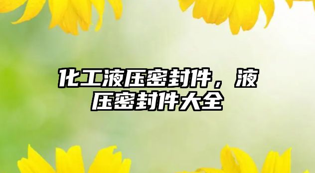 化工液壓密封件，液壓密封件大全